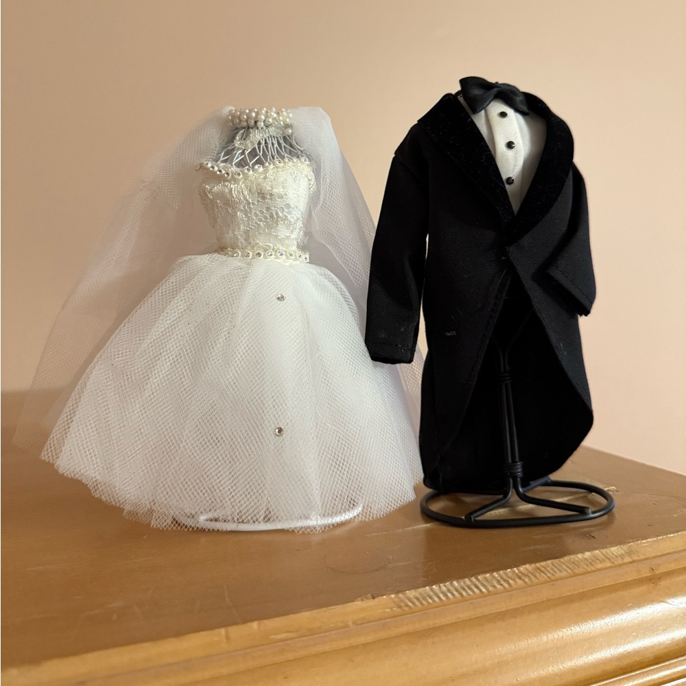 Bride & Groom Table Decor or Cake Topper